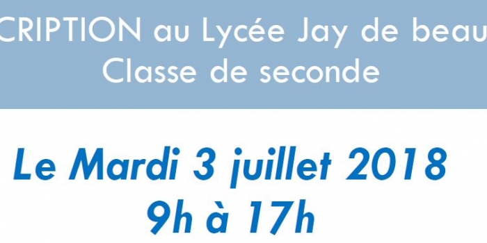 Entrée en classe de seconde